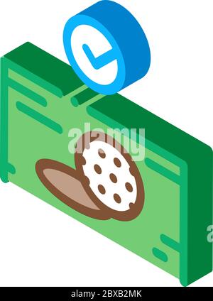 Ball Hits Hole isometric icon vector illustration Stock Vector