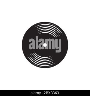 disk music icon symbol vector isolated on white background Stock Vector