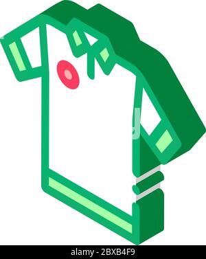 Player T-shirt isometric icon vector illustration Stock Vector
