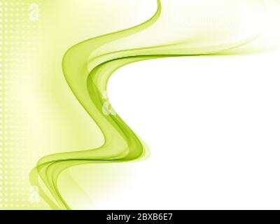 Abstract vector green waving background with green element Stock Vector