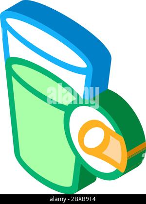 Cup Sweet Water isometric icon vector illustration Stock Vector