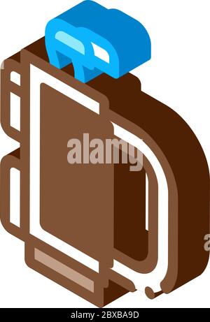 Golf Putters Bag isometric icon vector illustration Stock Vector