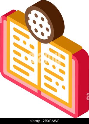 Golf Rules Book isometric icon vector illustration Stock Vector
