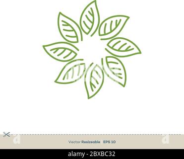 Green Leaves Vector Logo Template Illustration Design. Vector EPS 10 ...