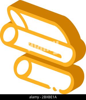 Sliced Canes isometric icon vector illustration Stock Vector
