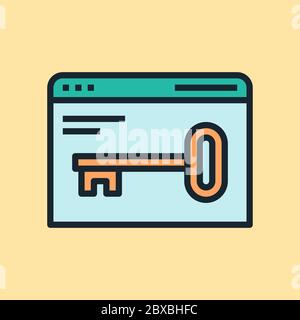 Keyword. Digital marketing concept illustration, flat design linear style banner. Usage for e-mail newsletters, headers, blog posts, print and more. Stock Vector