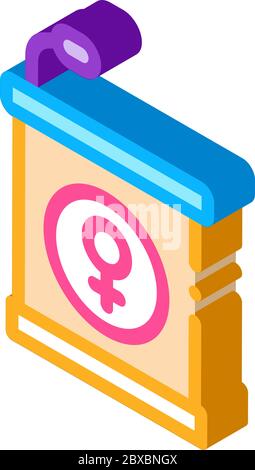 Pedestal Mike isometric icon vector illustration Stock Vector