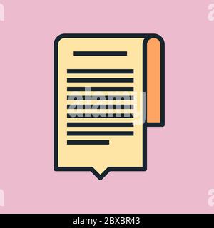 Story telling. Digital marketing concept illustration, flat design linear style banner. Usage for e-mail newsletters, headers, blog posts, print Stock Vector