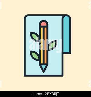 Organic content. Digital marketing concept illustration, flat design linear style banner. Usage for e-mail newsletters, headers, blog posts, print Stock Vector
