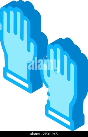 Master Gloves isometric icon vector illustration Stock Vector