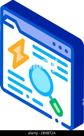 Search Web Info isometric icon vector illustration Stock Vector