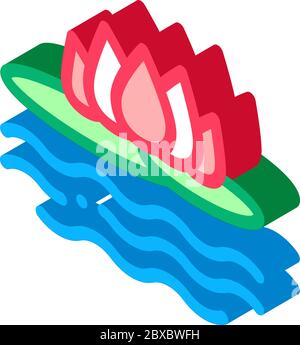 Lotus Nation Thailand Flower Icon Thin Line Vector Stock Vector Image ...