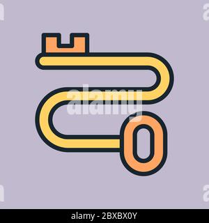 Long tail keyword. Digital marketing concept illustration, flat design linear style banner. Usage for e-mail newsletters, headers, blog posts, print Stock Vector