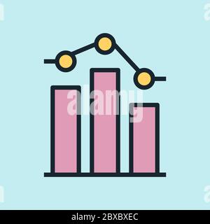 Average position. Digital marketing concept illustration, flat design linear style banner. Usage for e-mail newsletters, headers, blog posts, print  Stock Vector
