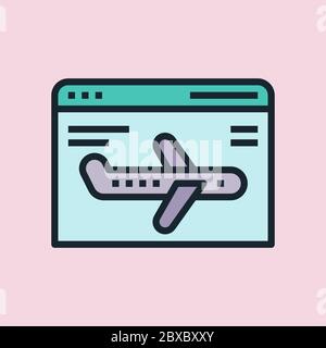 Landing Page . Digital marketing concept illustration, flat design linear style banner. Usage for e-mail newsletters, headers, blog posts, print Stock Vector