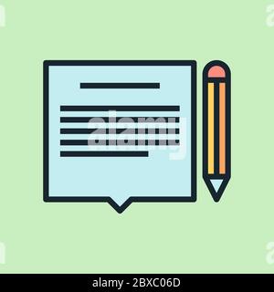 Ad copy. Digital marketing concept illustration, flat design linear style banner. Usage for e-mail newsletters, headers, blog posts, print and more. Stock Vector