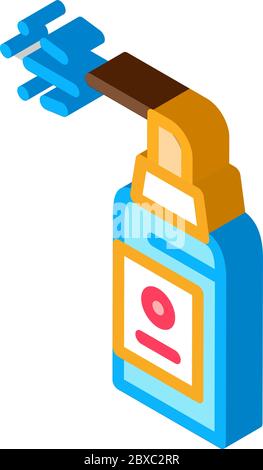 Spray Bottle isometric icon vector illustration Stock Vector