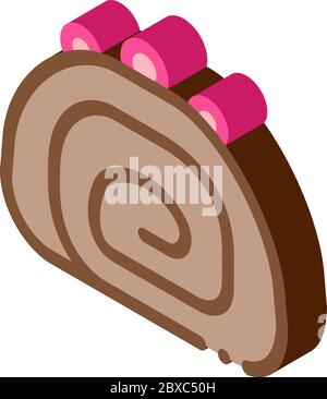 Pie On Spatula Tasty Food isometric icon vector illustration Stock Vector