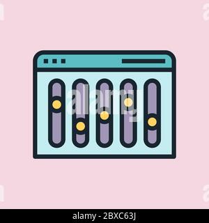 Page optimization. Digital marketing concept illustration, flat design linear style banner. Usage for e-mail newsletters, headers, blog posts, print  Stock Vector