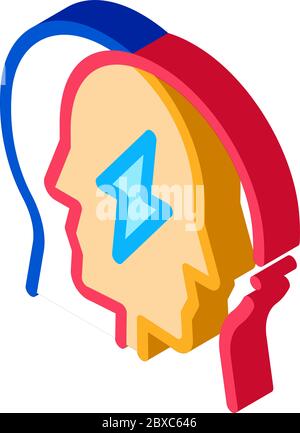 Human Versus Isometric Icon Vector Illustration Stock Vector