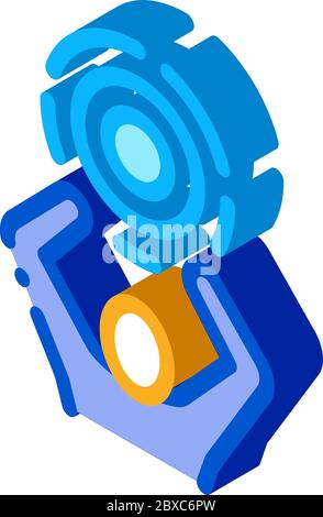 Human Hold Target Icon Vector Outline Illustration Stock Vector