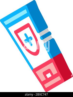 Cream Package isometric icon vector illustration Stock Vector