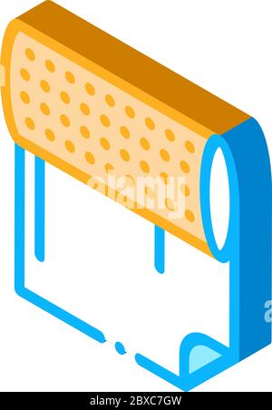 Paper Roll isometric icon vector illustration Stock Vector