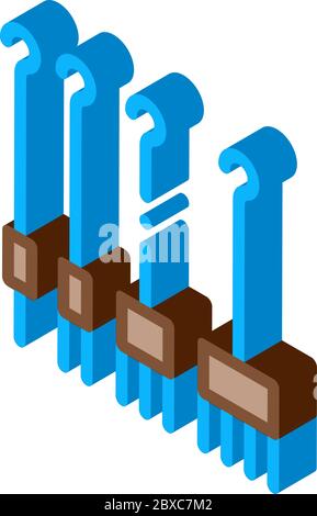 Piercing Hooks isometric icon vector illustration Stock Vector