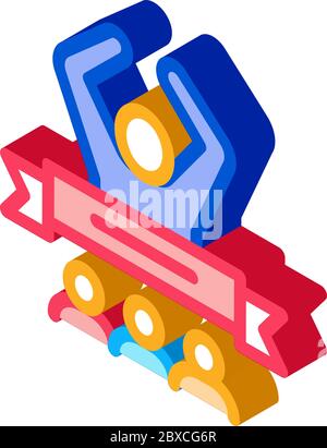 Battle Winner Isometric Icon Vector Illustration Stock Vector