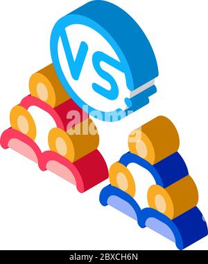 Command Battle Isometric Icon Vector Illustration Stock Vector