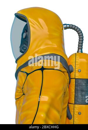 Biohazard Men bio hazard man id portrait in a white background. This biohazard in ...