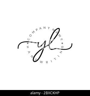 YL Initial Letter handwriting logo with circle brush template vector  26424853 Vector Art at Vecteezy
