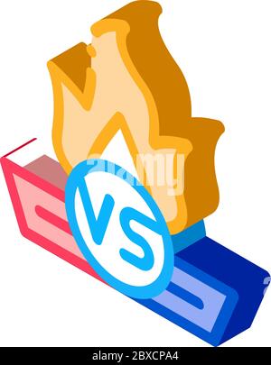 Battle Logo Isometric Icon Vector Illustration Stock Vector