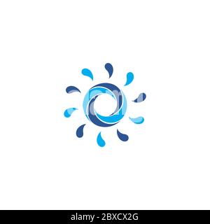 swirl blue water splash rotate motion logo vector Stock Vector Image ...