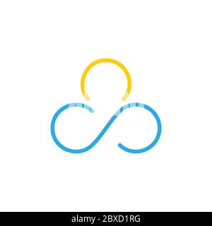 infinity ice cream design logo vector Stock Vector