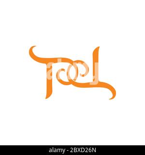 letter pd linked spiral logo vector Stock Vector