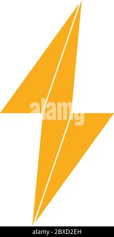 simple geometric thunder flat logo vector Stock Vector