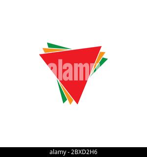 colorful triangle paper decoration vector Stock Vector