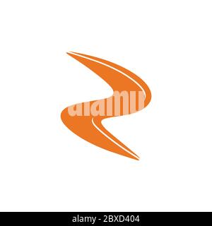 abstract curves shape simple logo vector Stock Vector
