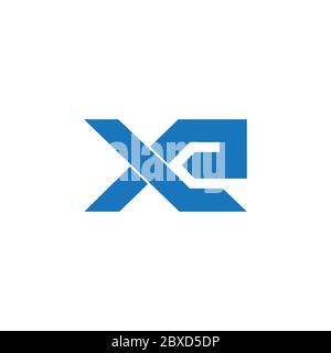abstract letter le simple geometric logo vector Stock Vector