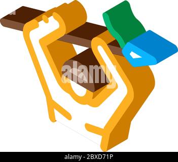 Indigenous Aztec with Spear Outline Illustration Stock Vector