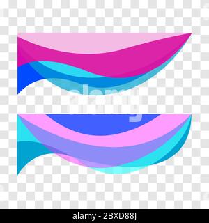 Wavy design element. Decor for brochure, banner, flyer. Fluid, color wave, curve line. Vector illustration Stock Vector