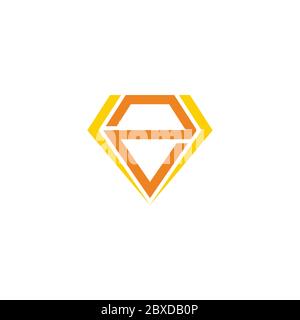 abstract letter z diamond geometric design symbol vector Stock Vector