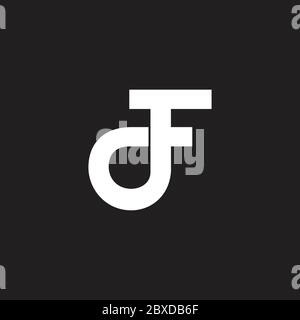 letter df circle motion process symbol logo vector Stock Vector