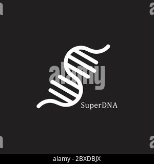 letter s DNA chain simple logo vector Stock Vector