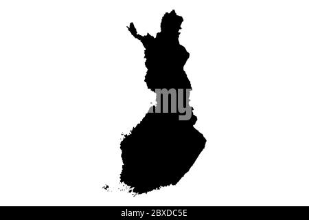 Finland  map with gray tone on  white background,illustration,textured , Symbols of Finland,vector illustration Stock Vector