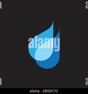 letter dd drop water geometric gradient logo vector Stock Vector