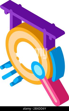 Gong Isometric Icon Vector Illustration Stock Vector