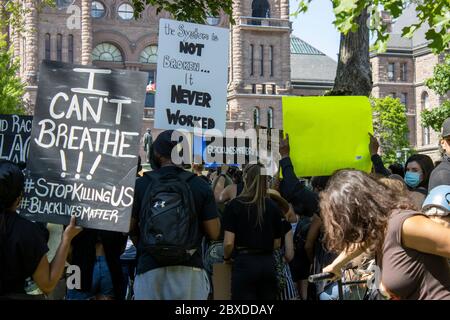 Black Lives Matter: Protest Toronto ON - 06-06-20 Stock Photo