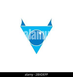 letter v triangle geometric logo vector Stock Vector